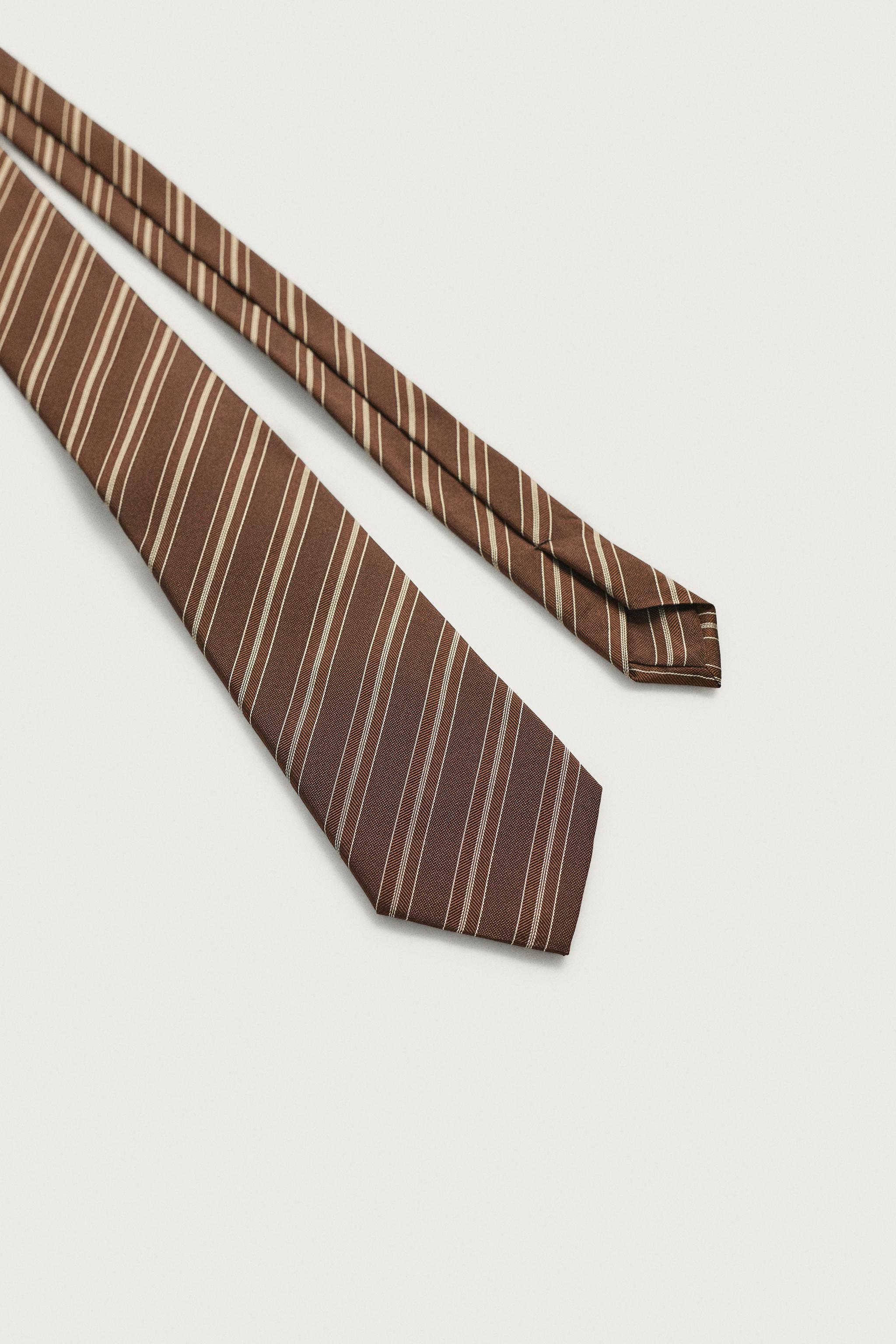 STRIPED 100% SILK TIE