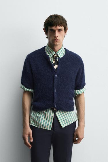 Zara HARRY LAMBERT FOR ZARA X DISNEY 紋理開襟衫 - 海藍色