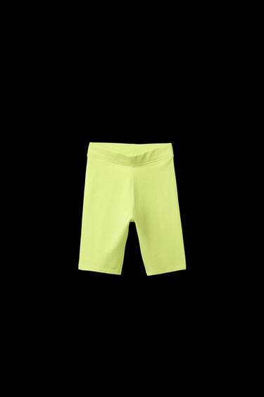PLAIN CYCLING LEGGINGS - Lime by Zara - Image 0