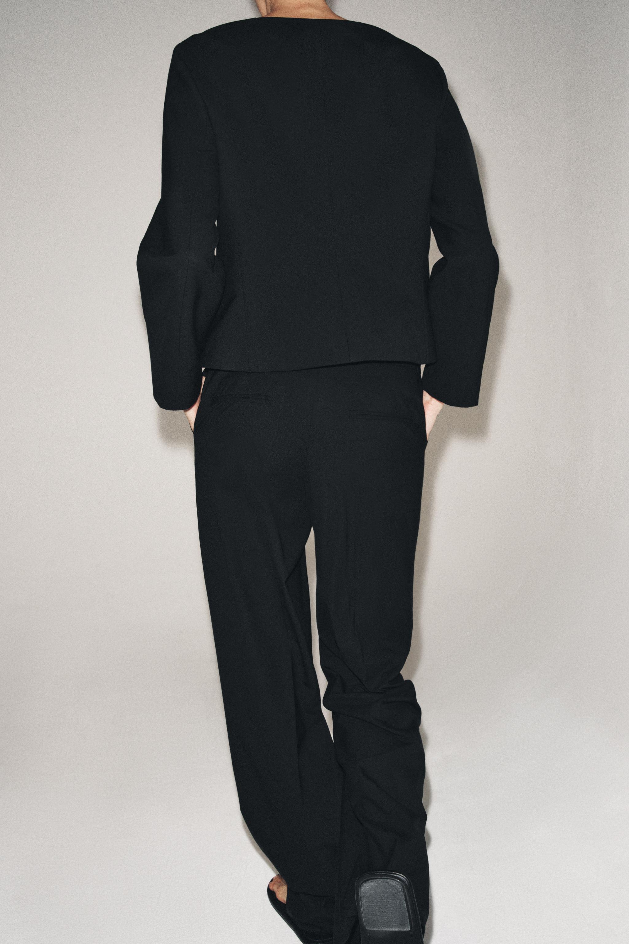 PANTALON DROIT TAILLE BASSE ZW COLLECTION