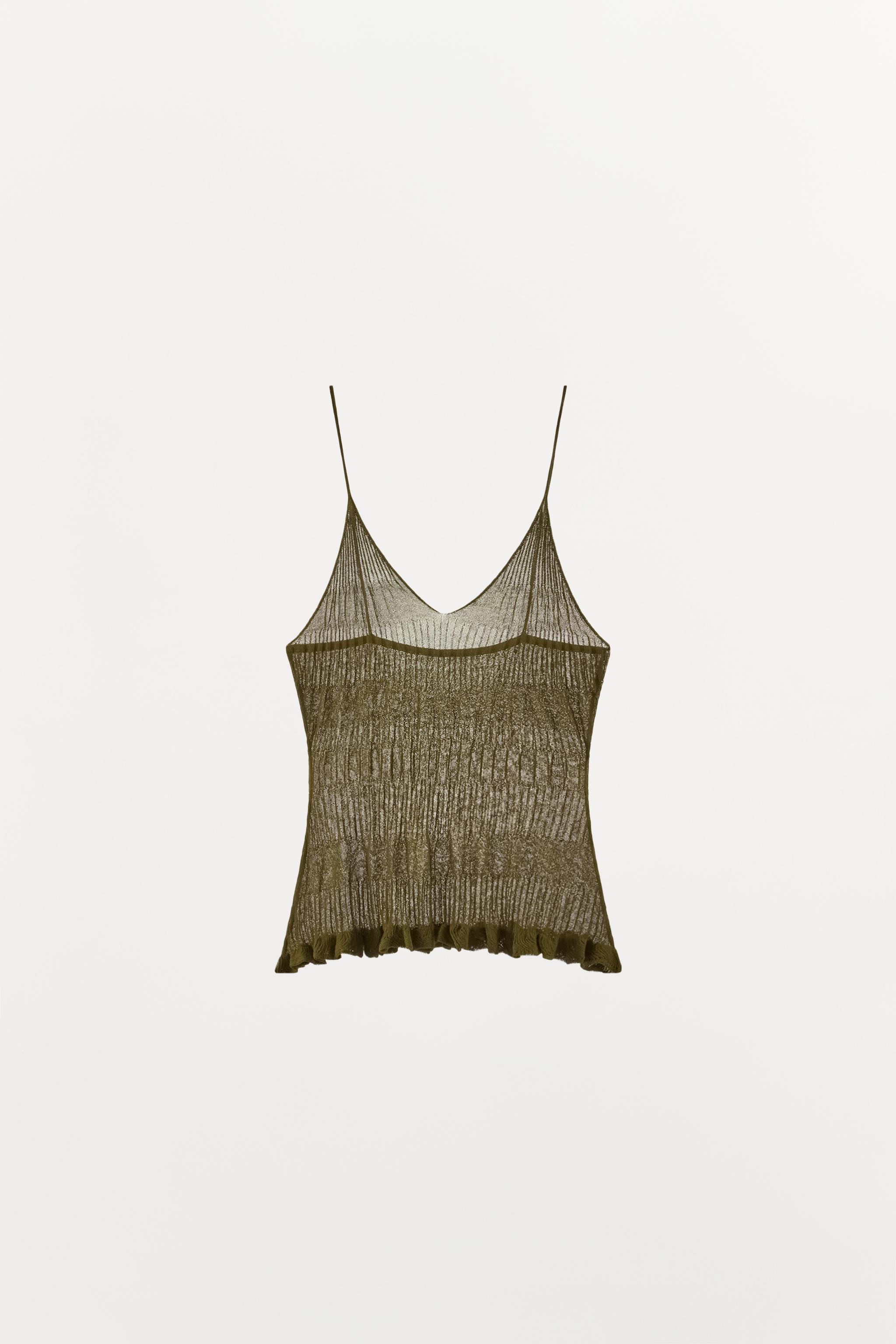TOP EN MAILLE À BRETELLES TEXTURÉ