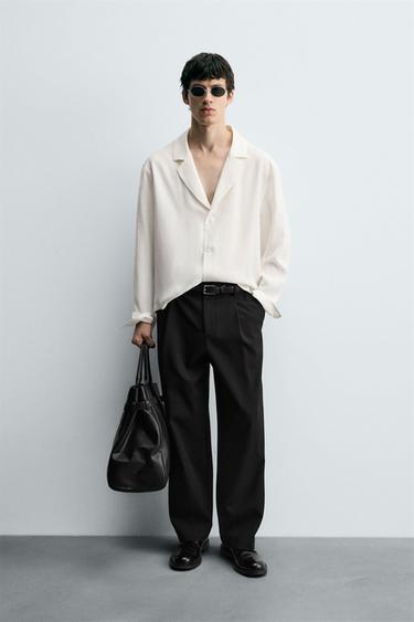 CAMISA FLUÍDA BOXY FIT - Branco de Zara