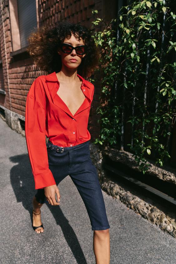 OVERSIZED POPLIN SHIRT