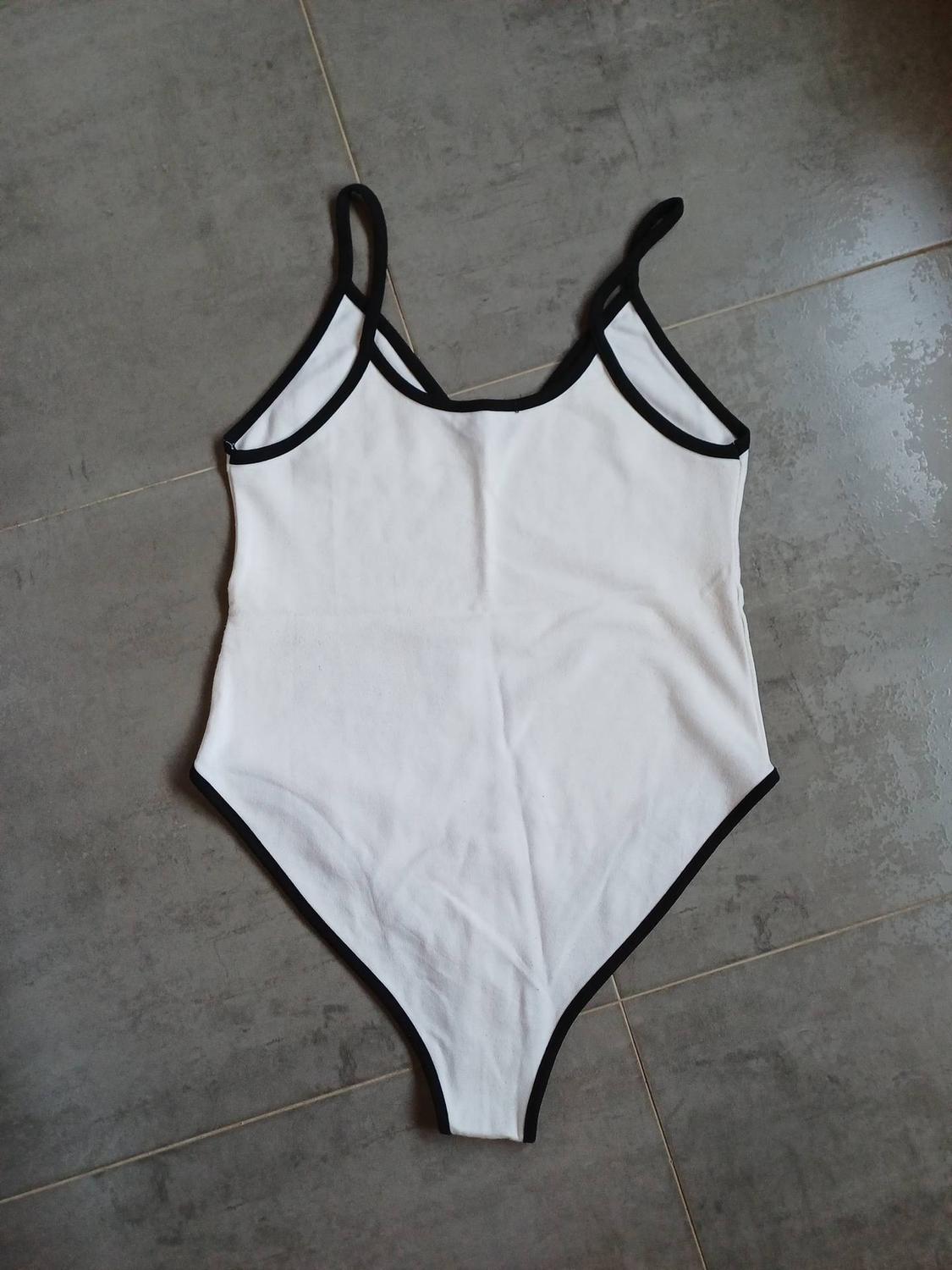 BODYSUIT WITH CONTRASTING PIPING - Image 3