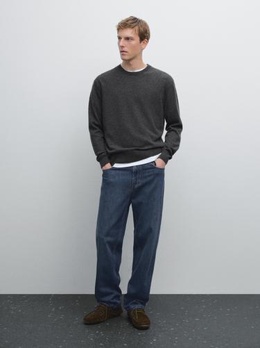 Pull en maille de cachemire à col rond - Gris anthracite de Zara