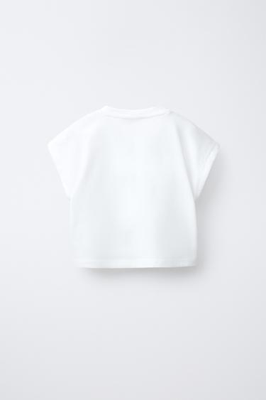 T-SHIRT IMPRIMÉ - Blanc de Zara - Image 1