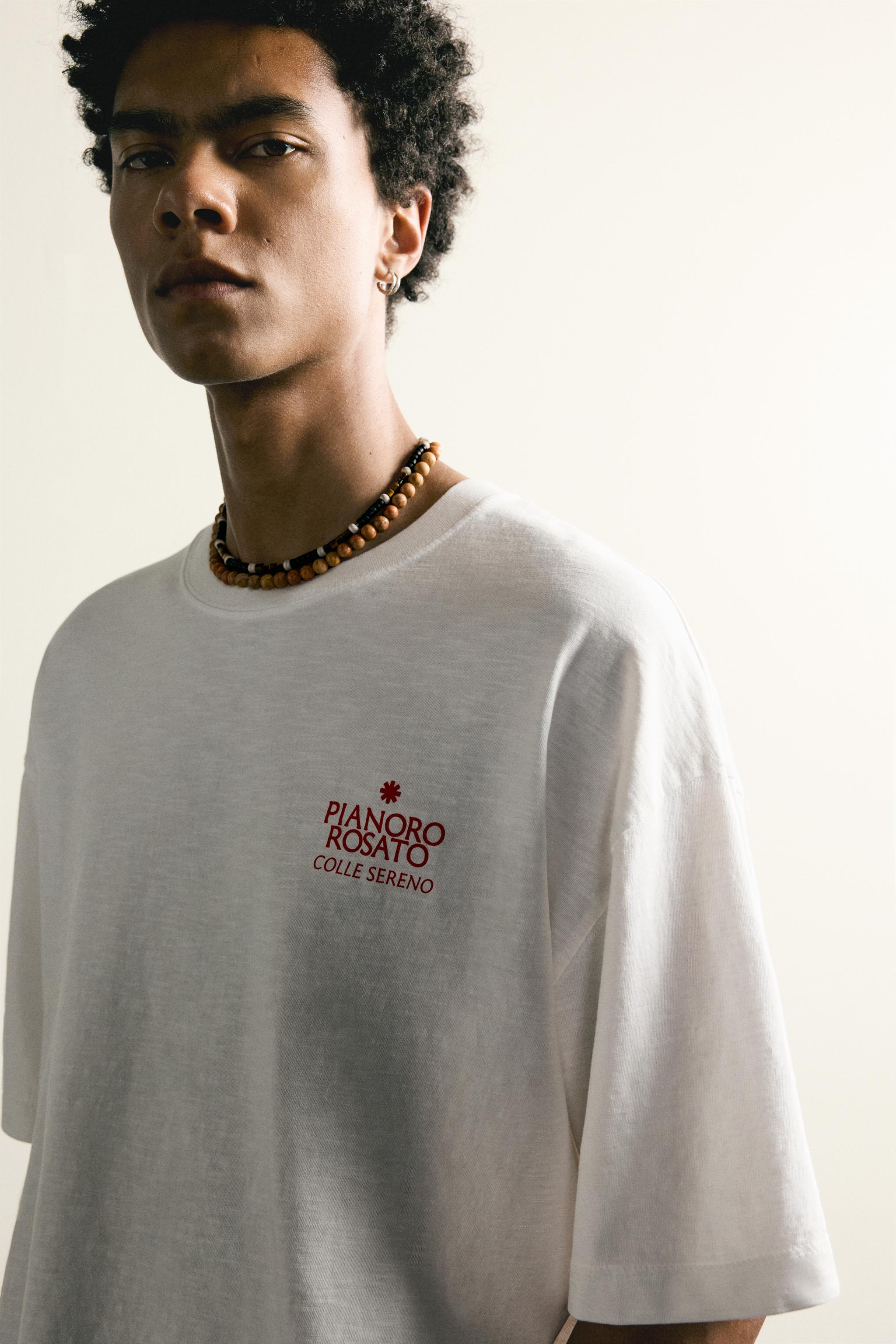 RELAXED FIT CONTRAST PRINT T-SHIRT