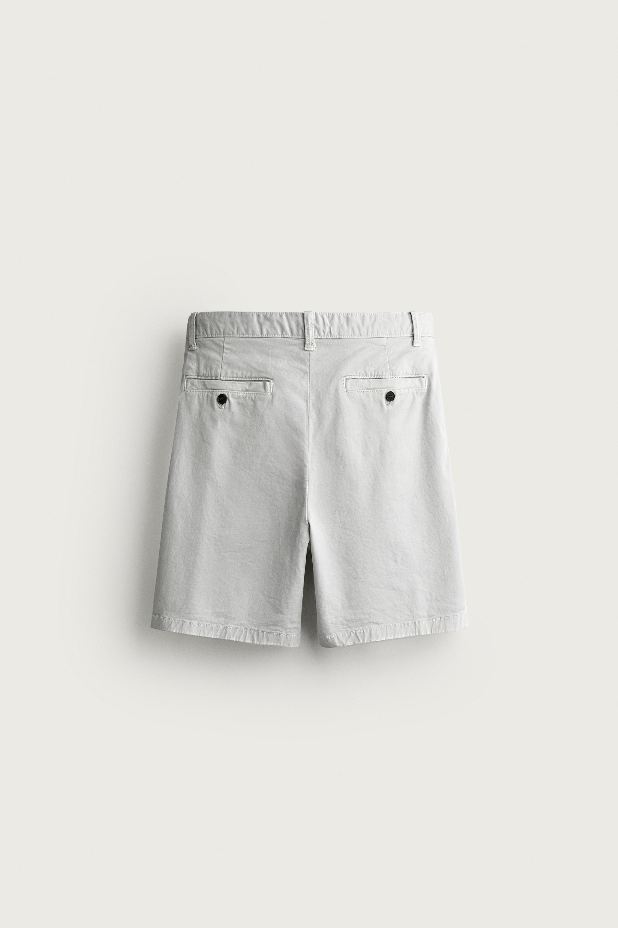 Zara REGULAR FIT CHINO BERMUDA görsel 8