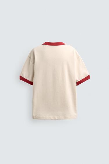AGES 7-14 / HARRY LAMBERT FOR ZARA X DISNEY SLOGAN T-SHIRT - Ecru by Zara - Image 1
