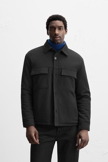 Estructura Confort Sobrecamisa ZARA Regular Fit Azul Marino