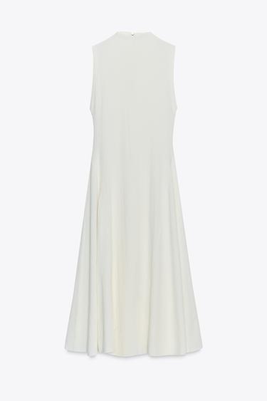TEXTURED LONG DRESS - Ecru by Zara - Image 6