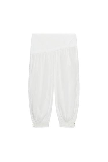 PANTALON BOUFFANT BRODERIES ZW COLLECTION - Écru de Zara