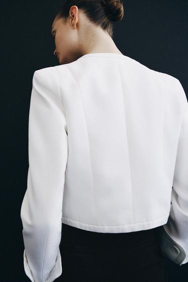 BLAZER CROISÉ ZW COLLECTION - Blanc de Zara - Image 2
