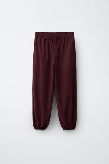 PANTALÓN BOMBACHO - Granate de Zara