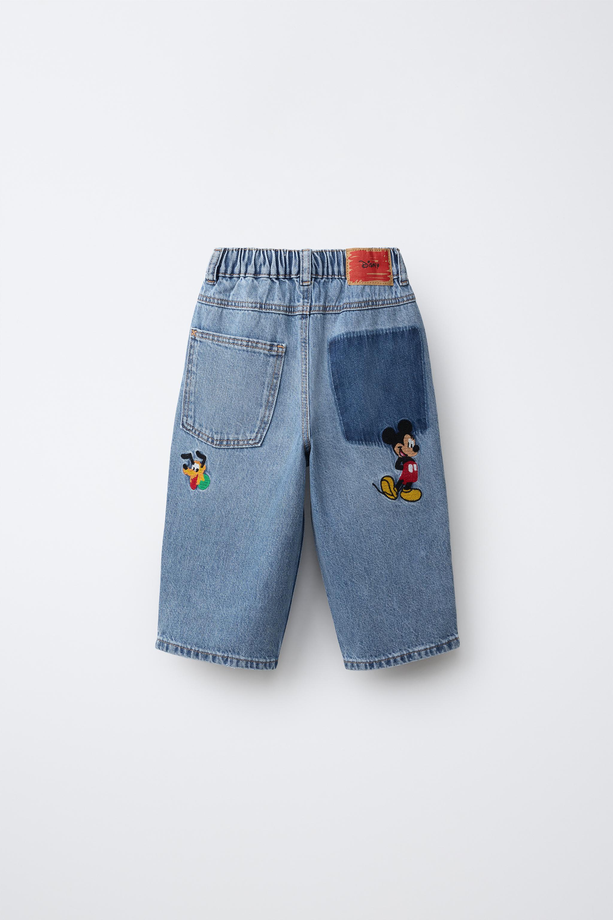 ZARA - 新品未使用タグ付きZARA 希少 ミッキーGジャン BAGGY JEANS © DISNEY - Mid-blue | ZARA United States