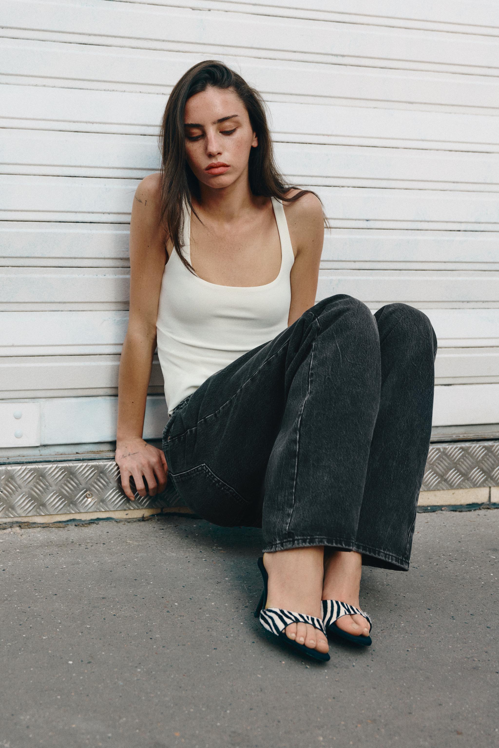 PRINTED LEATHER SANDALS WITH SHEEPSKIN