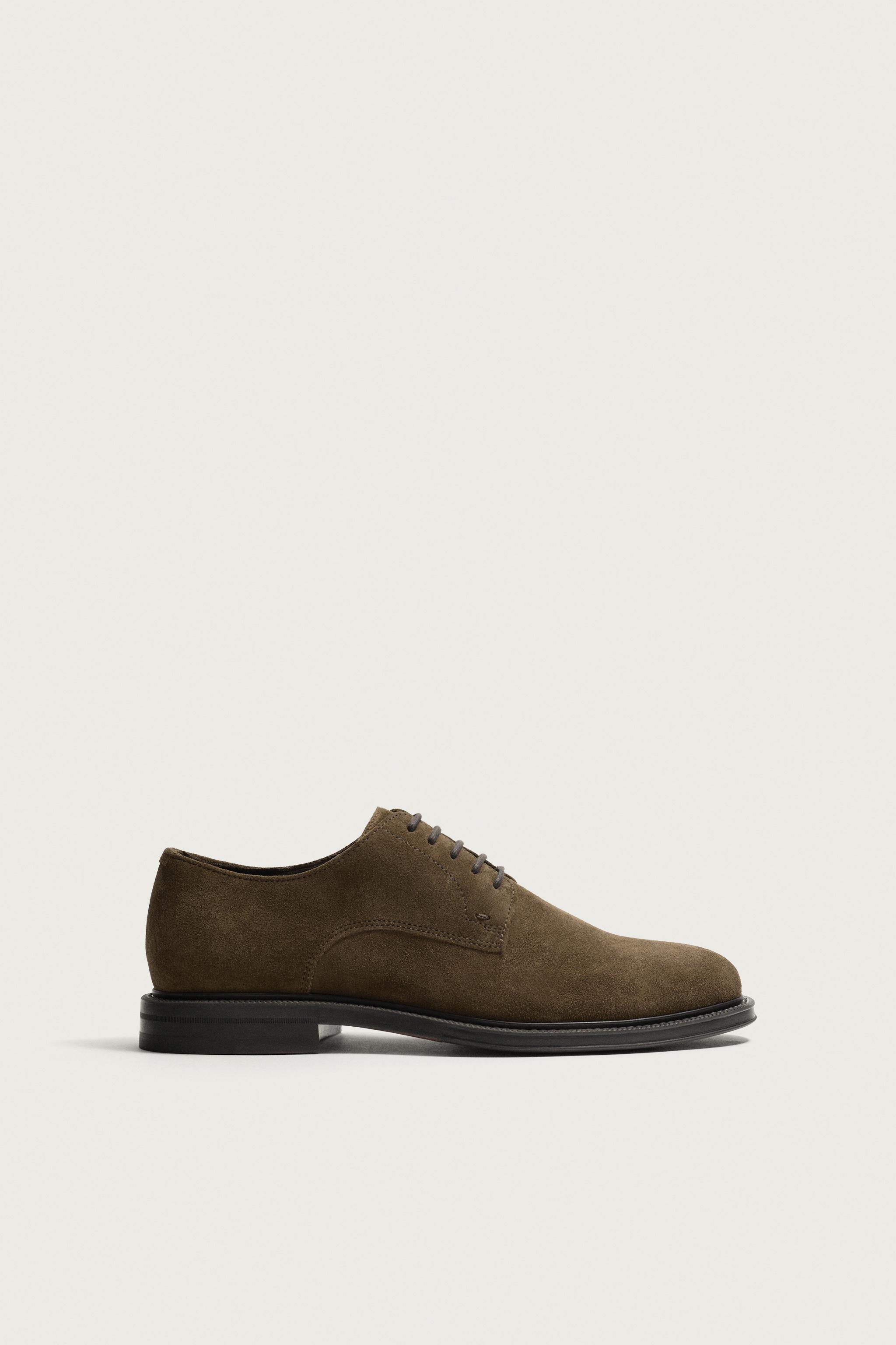 LEATHER SHOES — Taupe Gray