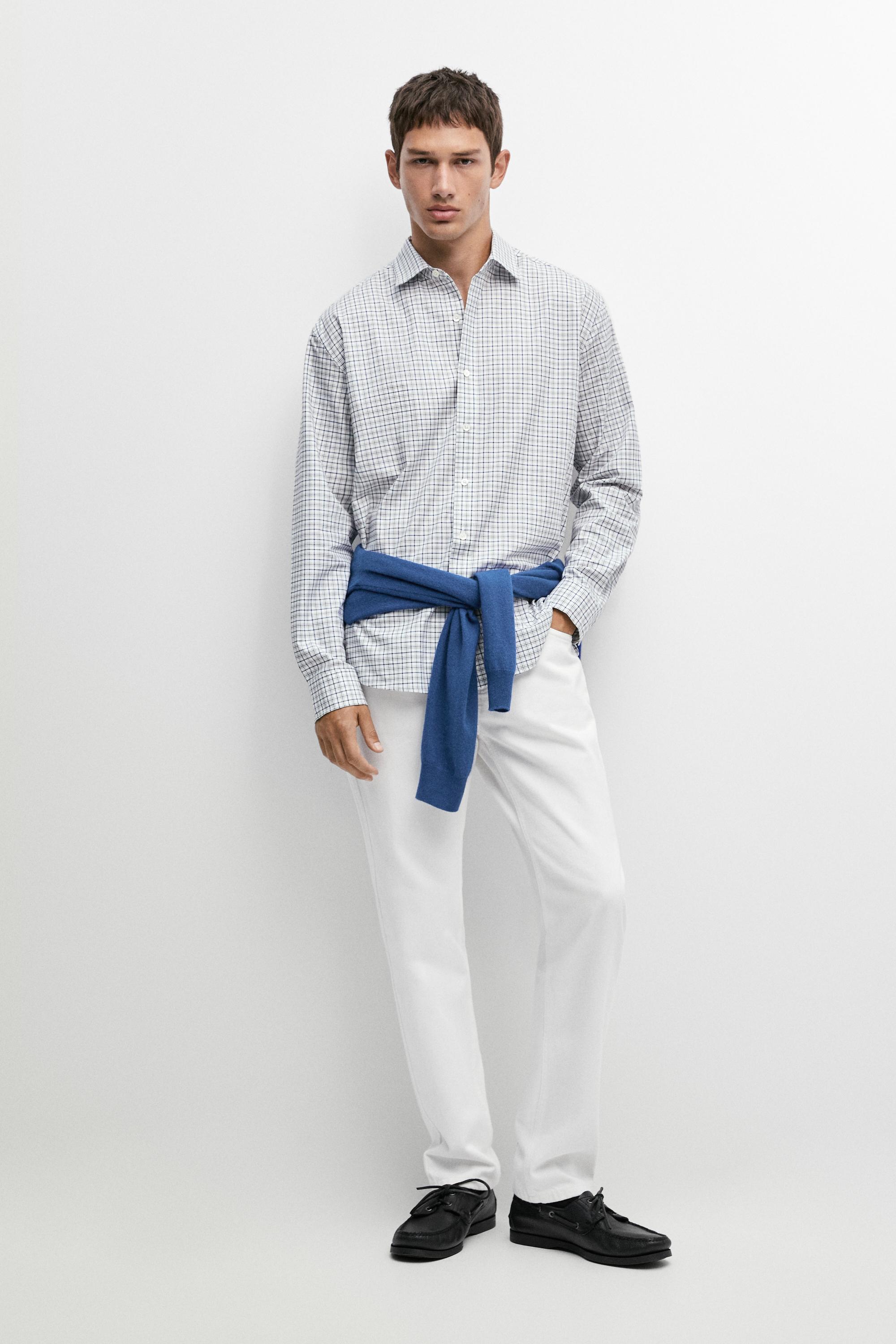 Chemise regular fit à carreaux 100 % coton