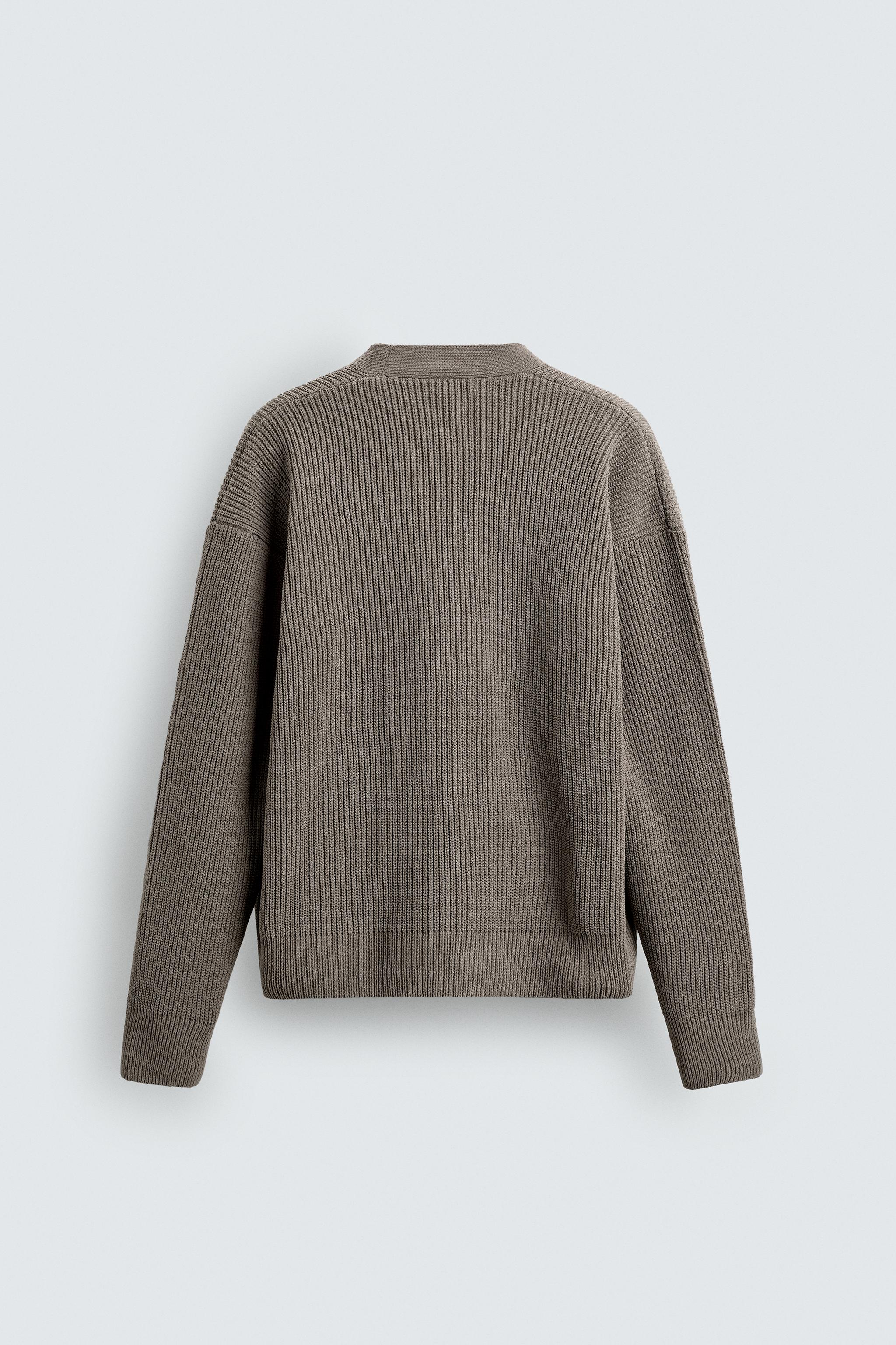 STRONG 006 KNIT T Mサイズ GREIGE Cotton Shaker-Stitch Crewneck Sweater | Madewell