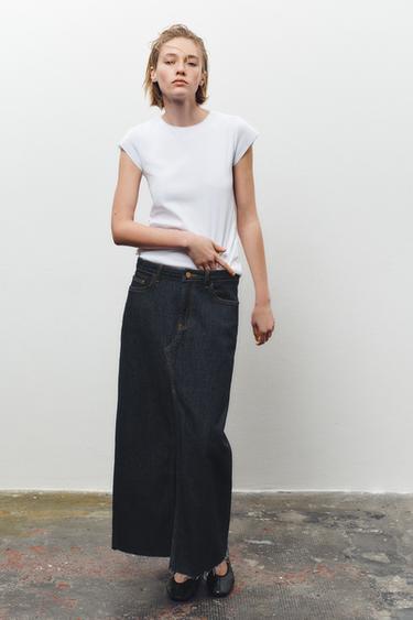 Zara SHORT SLEEVE COTTON T-SHIRT - White