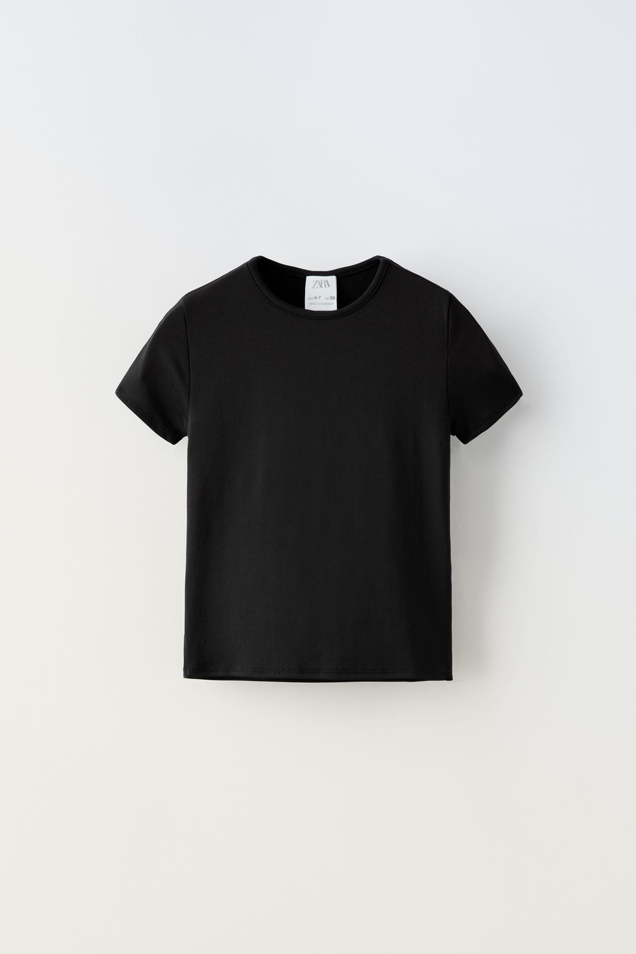 ベーシック ポリアミド Tシャツ - ブラック | ZARA Japan / 日本