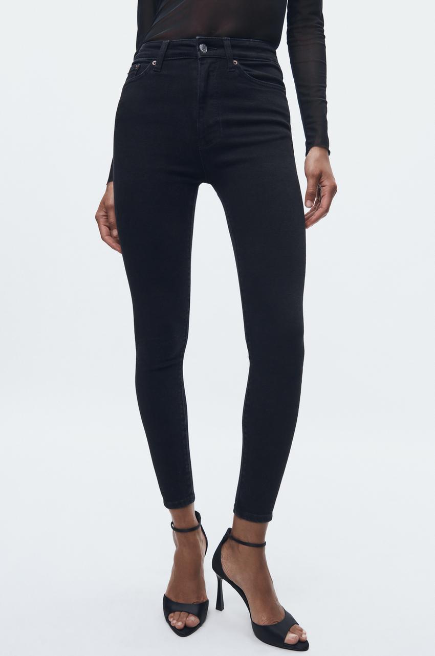 HIGH WAIST 80'S SKINNY JEANS ZW COLLECTION - Black