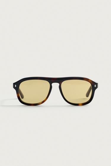 RECTANGULAR SUNGLASSES - Tortoiseshell by Zara