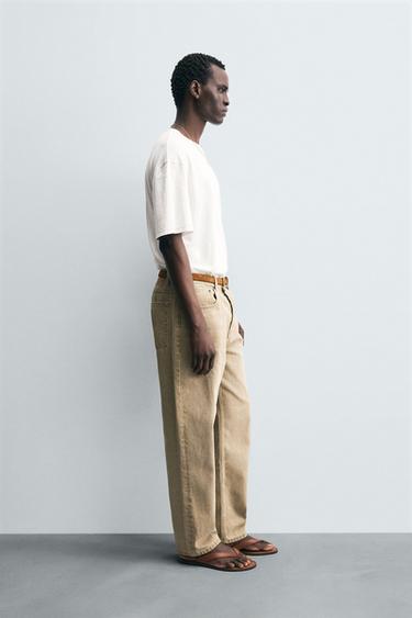 T-SHIRT WITH CONTRAST STITCHING - White by Zara - Image 3