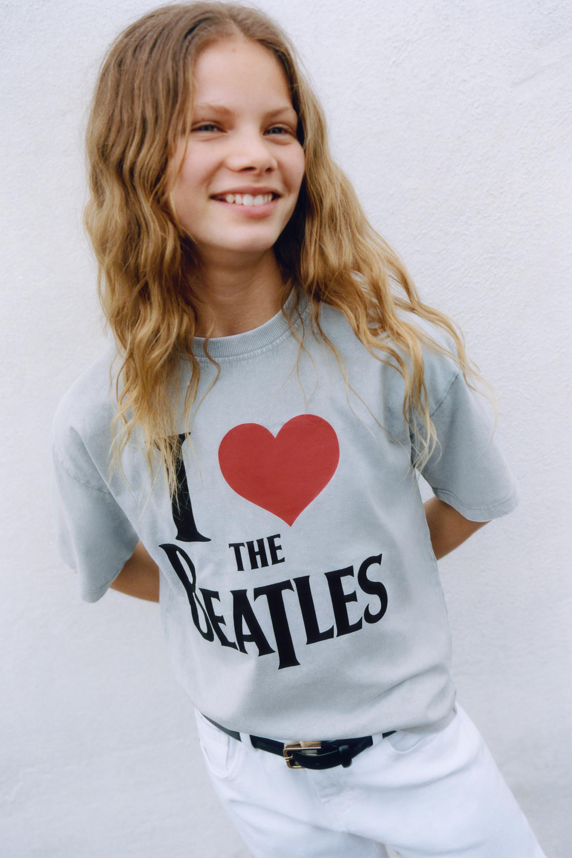 DISTRESSED EFFECT THE BEATLES © PRINT T-SHIRT
