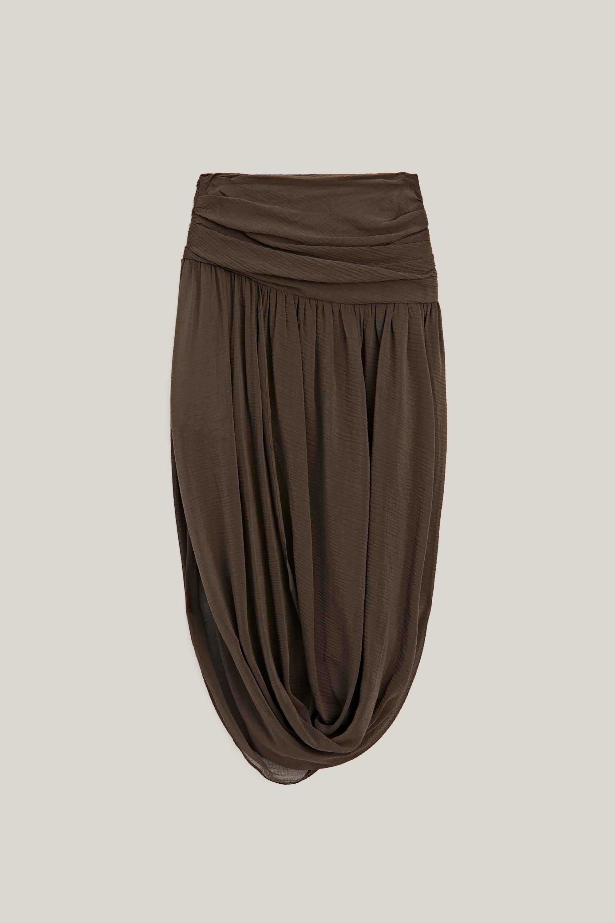 Midi skirt with puff detail - LIMITED EDITION