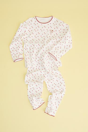 1 1/2-6 YEARS/ HEART PYJAMAS - Ecru by Zara