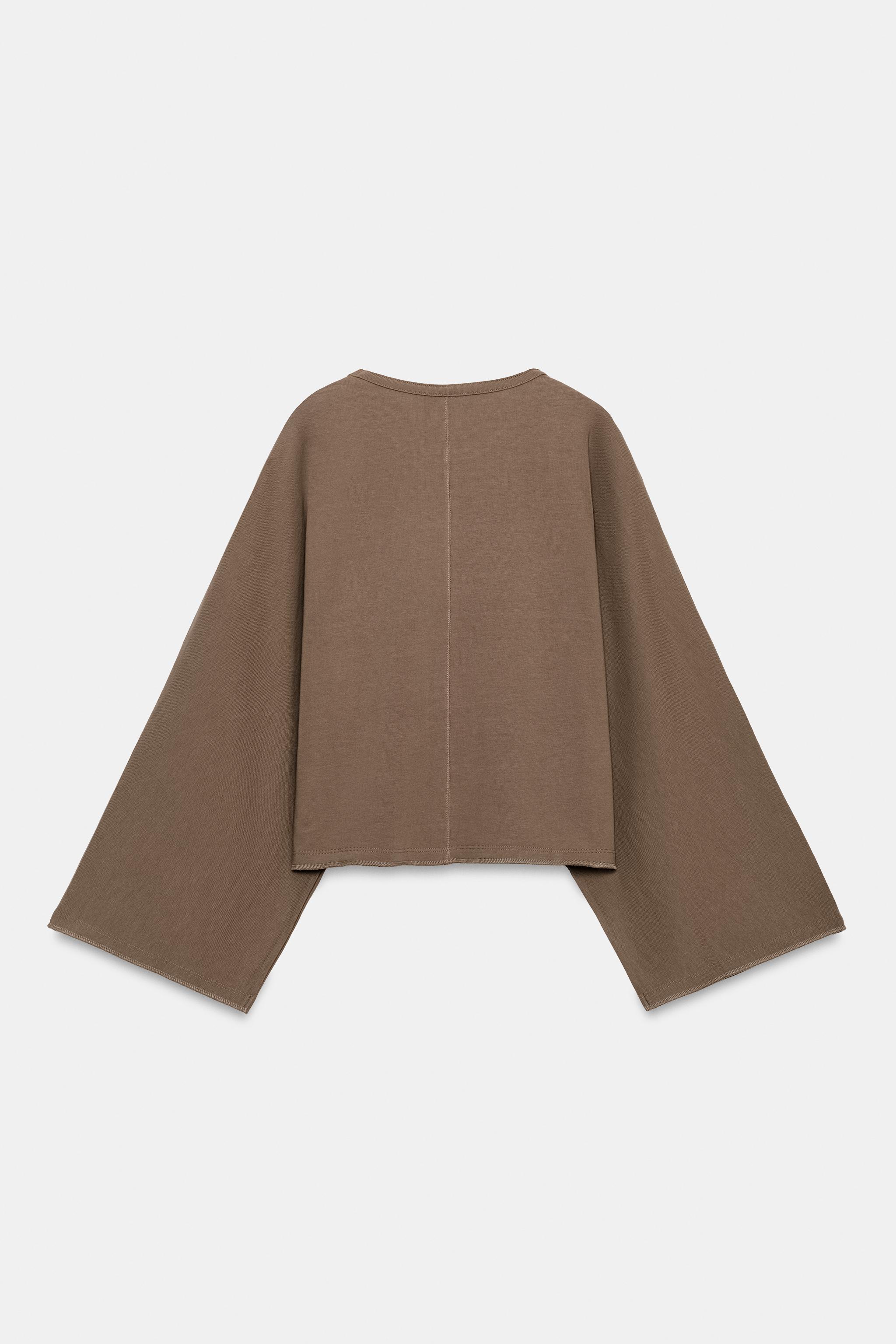 COTTON WIDE-SLEEVE T-SHIRT