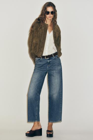 JEAN Z1975 STRAIGHT LOOSE TAILLE MOYENNE - Bleu de Zara