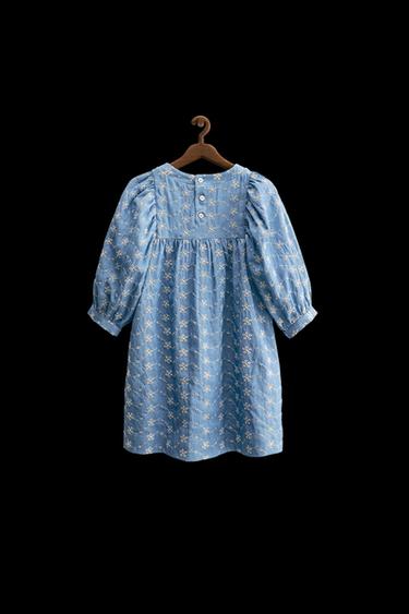Zara ZARA TIMELESS - EMBROIDERED FLORAL DRESS - Light blue - Image 0