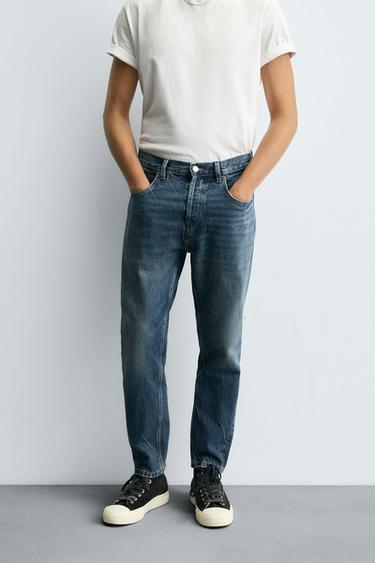 JEANS SLIM FIT CROPPED - Azul da Zara