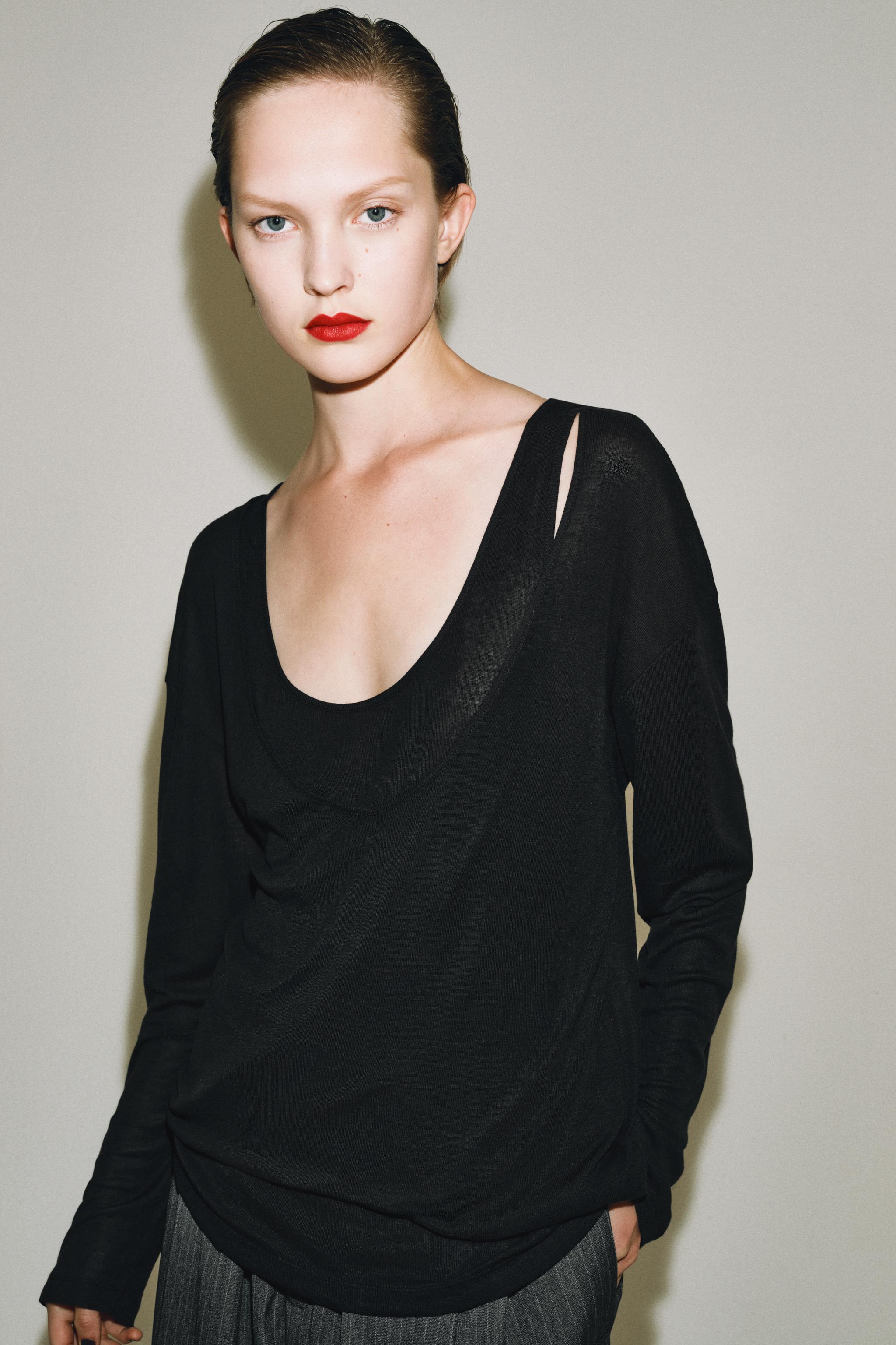 Double Long Sleeve T-Shirt by Zara