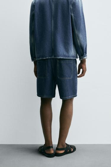LIGHTWEIGHT DENIM STRAIGHT-LEG BERMUDA SHORTS - Blue by Zara - Image 2