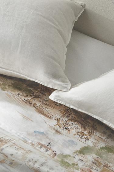 DRAP DE DESSUS COTON PAYSAGE - Beige de Zara - Image 4