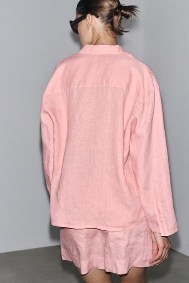 ENSEMBLE CHEMISE ET SHORT EN LIN ZW COLLECTION - 382 de Zara - Image 2
