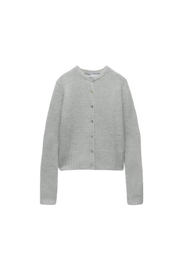 WOOL BLEND KNIT CARDIGAN