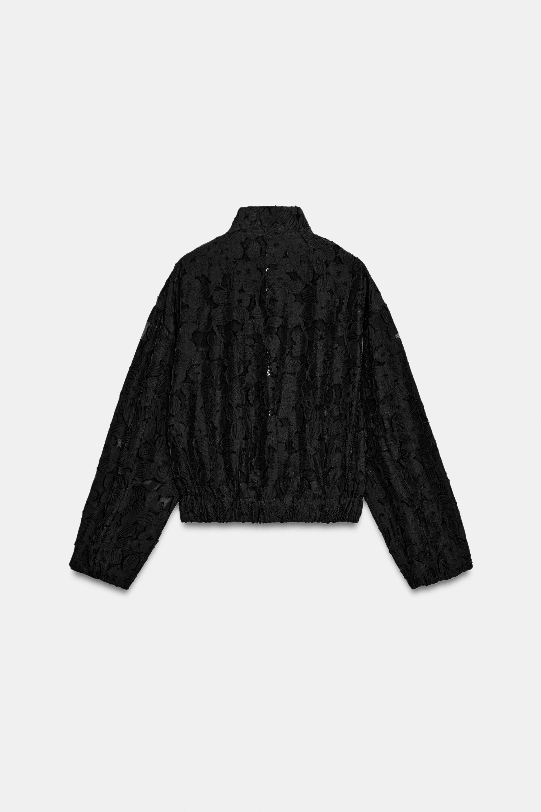 Zara devore süet bomber ceket görsel 8
