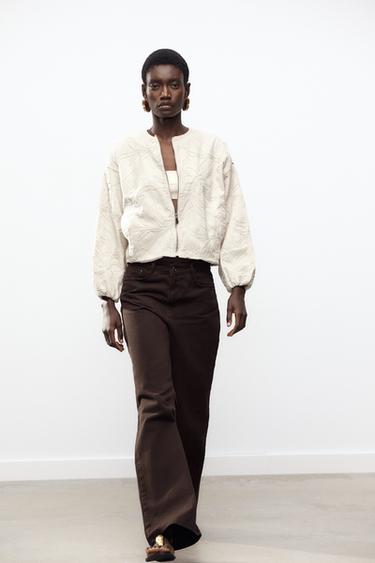 EMBROIDERED JACKET - Ecru by Zara