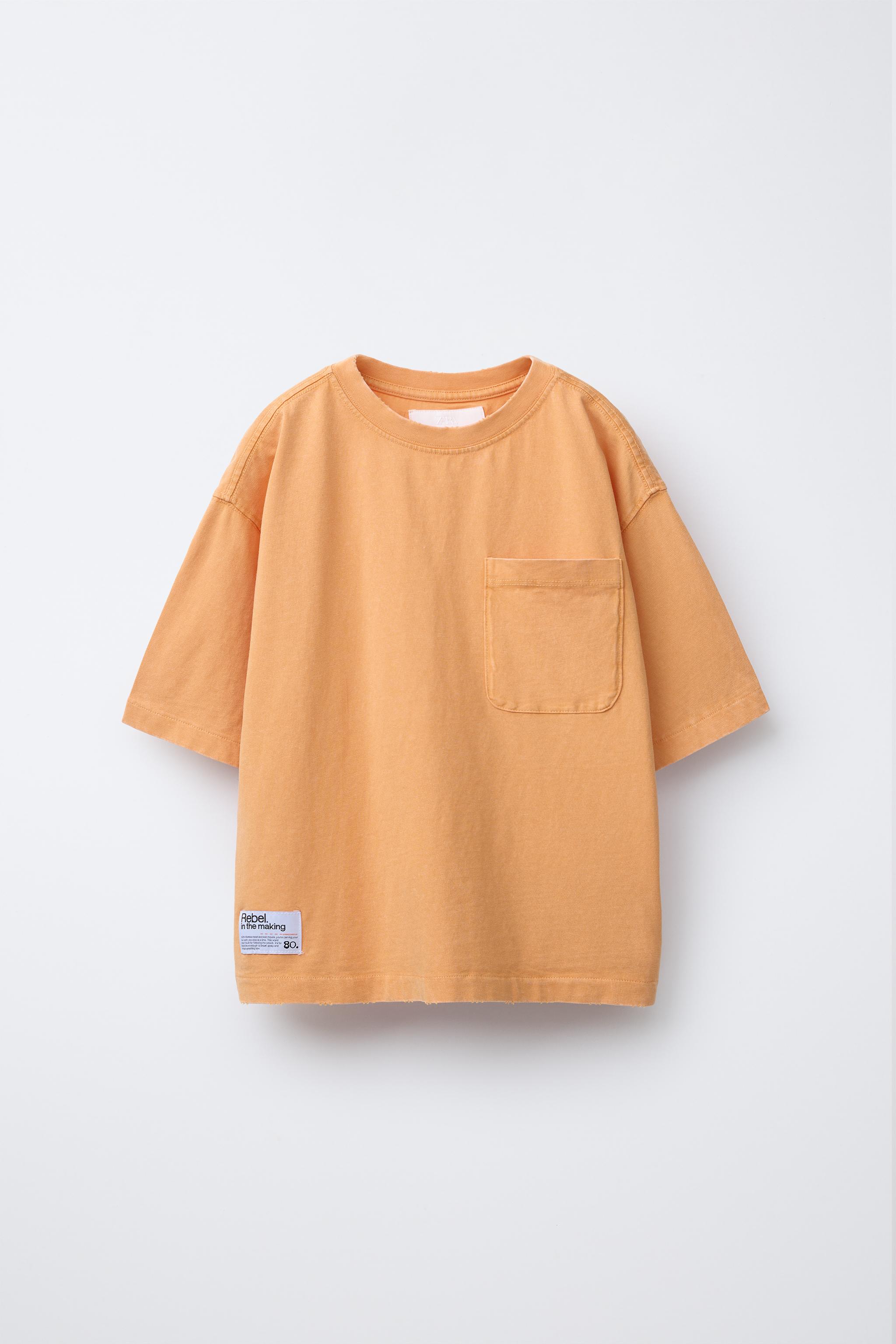 WASHED EFFECT POCKET T-SHIRT - Anthracite grey | ZARA United
