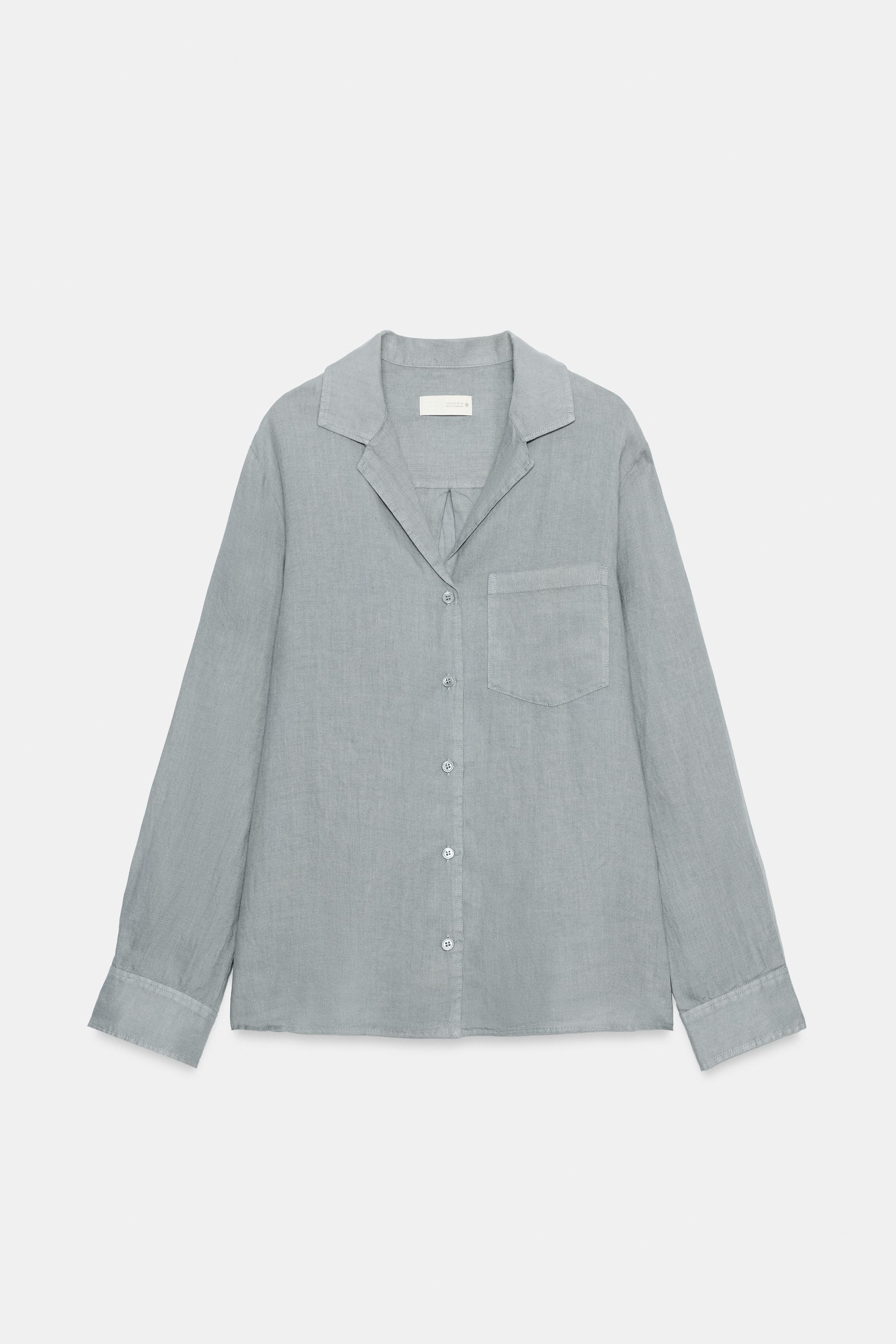 LINEN POCKET SHIRT ZW COLLECTION