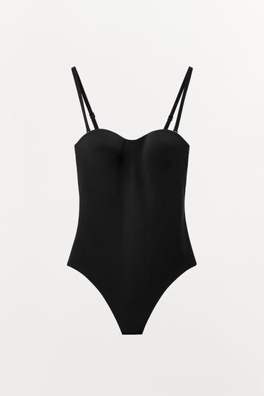UNDERWIRED BODYSUIT WITH POLYAMIDE - Black by Zara - Image 4