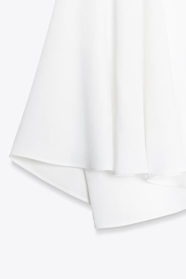 ASYMMETRIC CREPE CAPE TOP - Oyster-white by Zara - Image 7