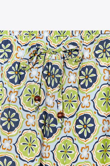 PANTALON LARGE IMPRIMÉ - Multicolore de Zara - Image 7