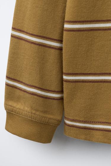 T-SHIRT RAYURES BENSIMON ® X ZARA - Vert olive de Zara - Image 3