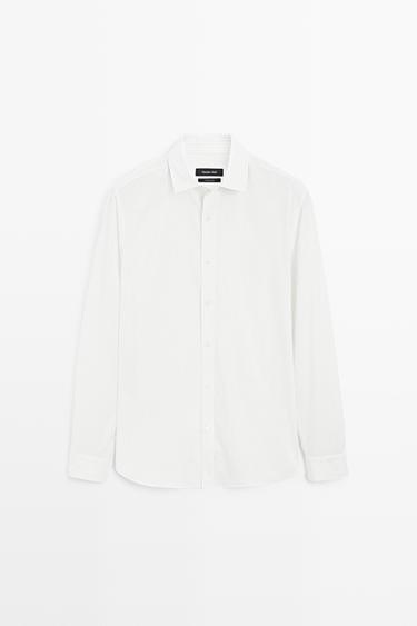 100% cotton striped shirt — White 1