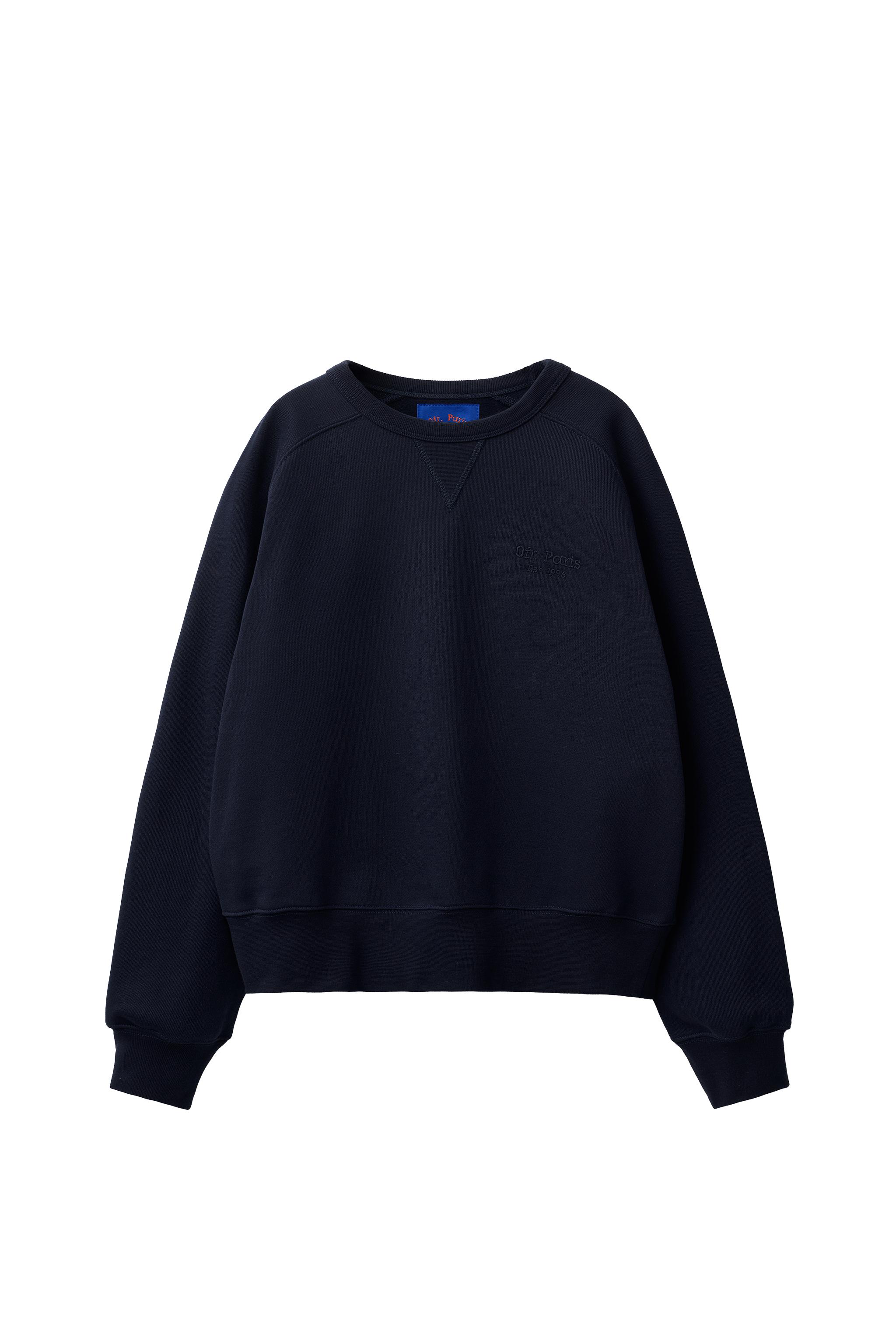 0FR. PARIS X ZARA EMBROIDERED TEXT SWEATSHIRT - Blue | ZARA United